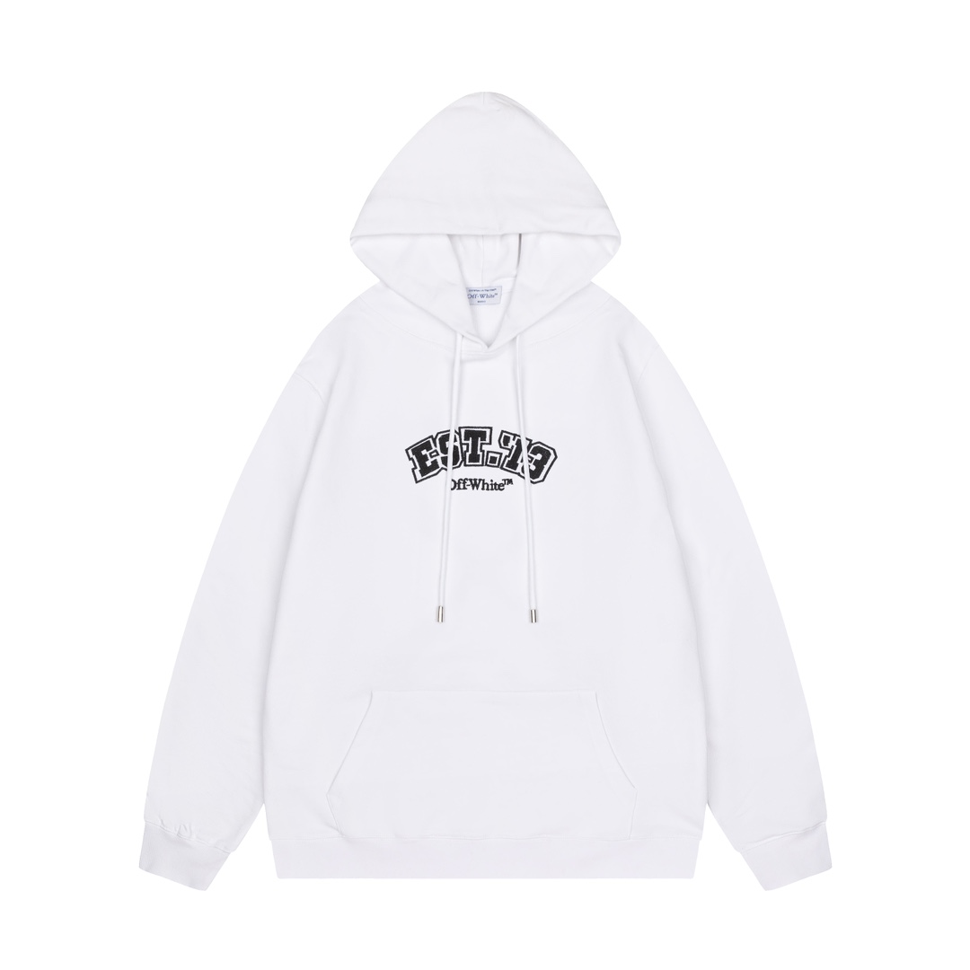 Off-White 24SS new multi-logo loose-fit hoodie