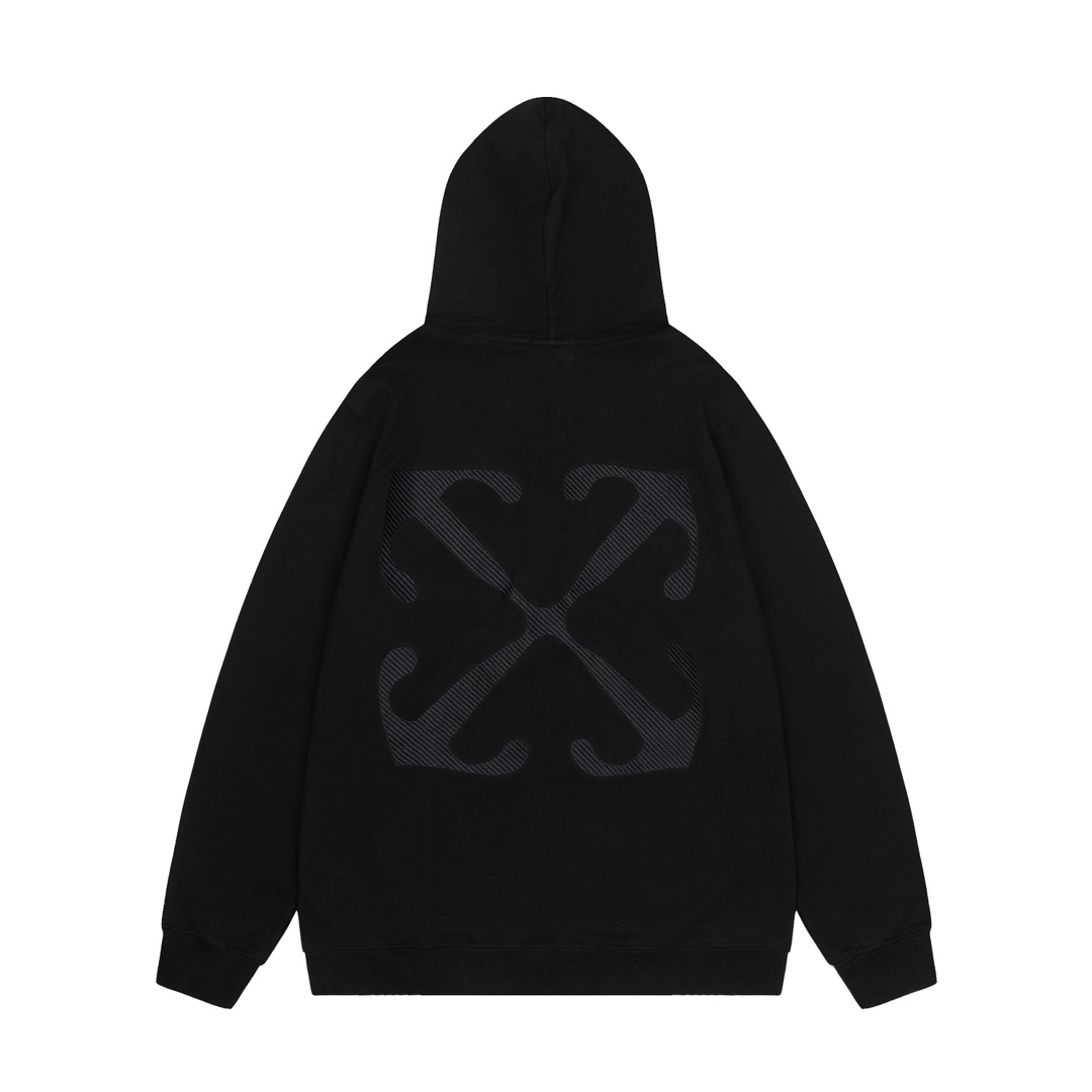 Off-White 24SS new embroidered scythe and arrow loose-fit hoodie