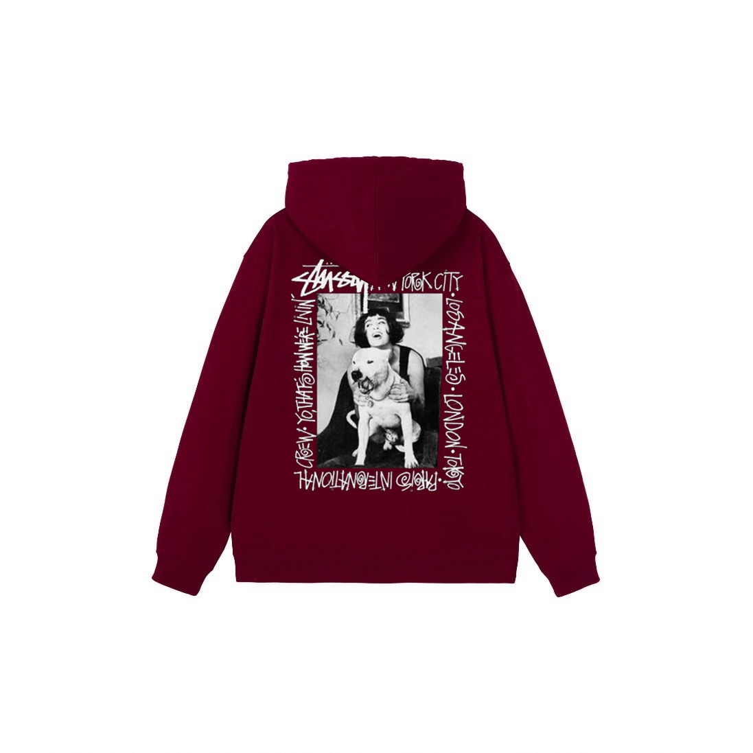 Stu$$y scenic and character graphic print hoodie