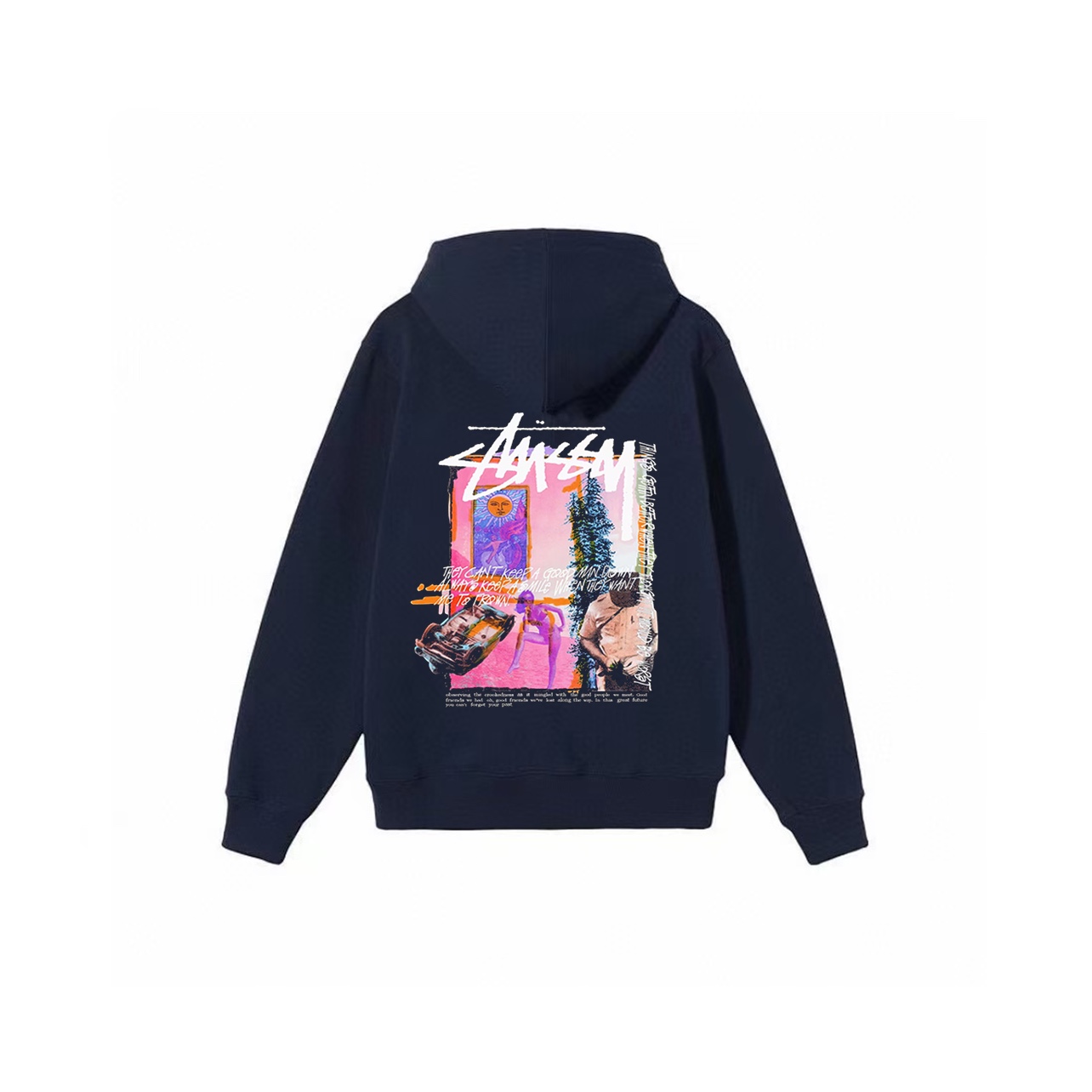 Stussy Daydream Graffiti Print Zipper Hoodie