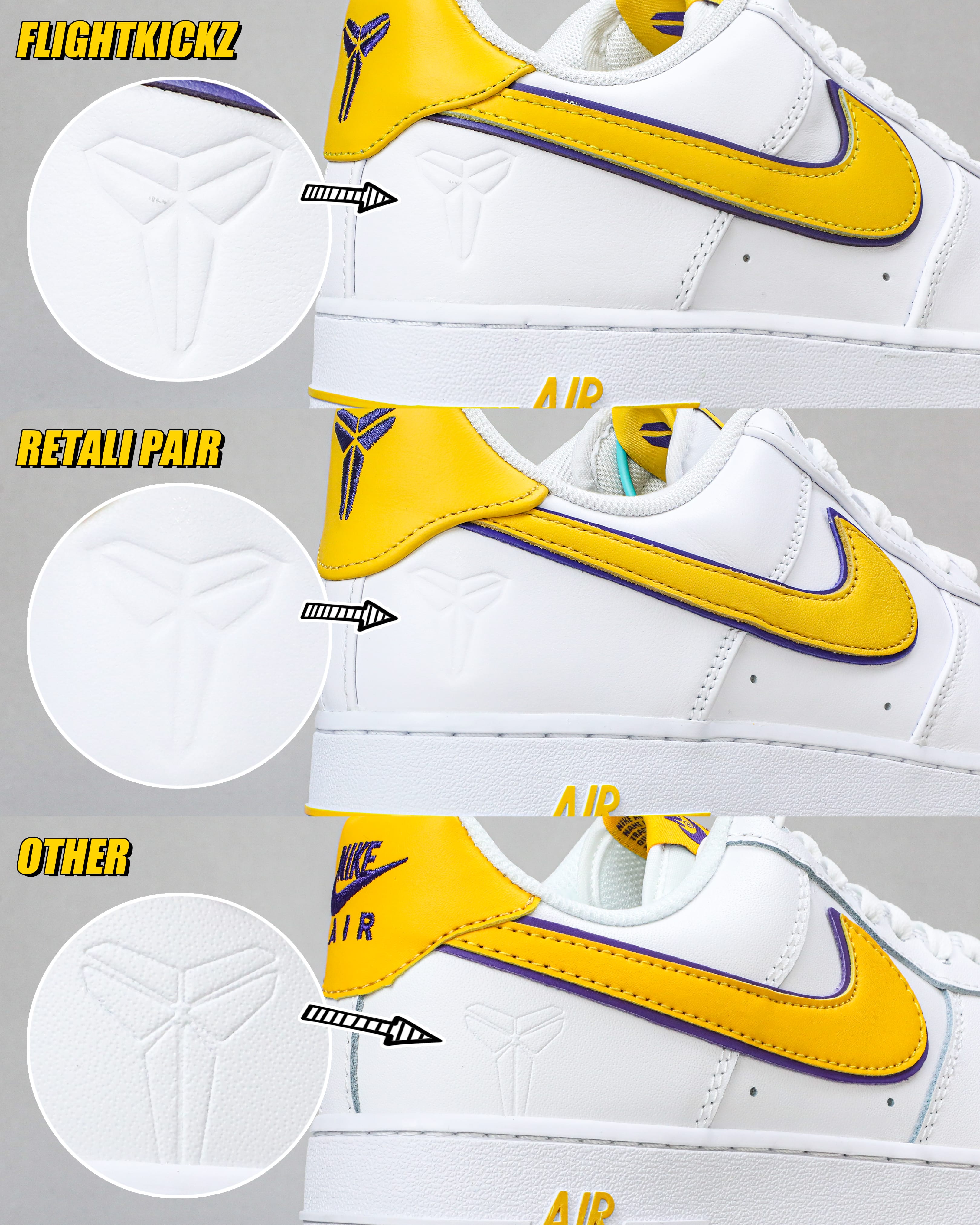 Nike Air Force 1 Low Retro QS Kobe Bryant Lakers Home(Ln5 A1)