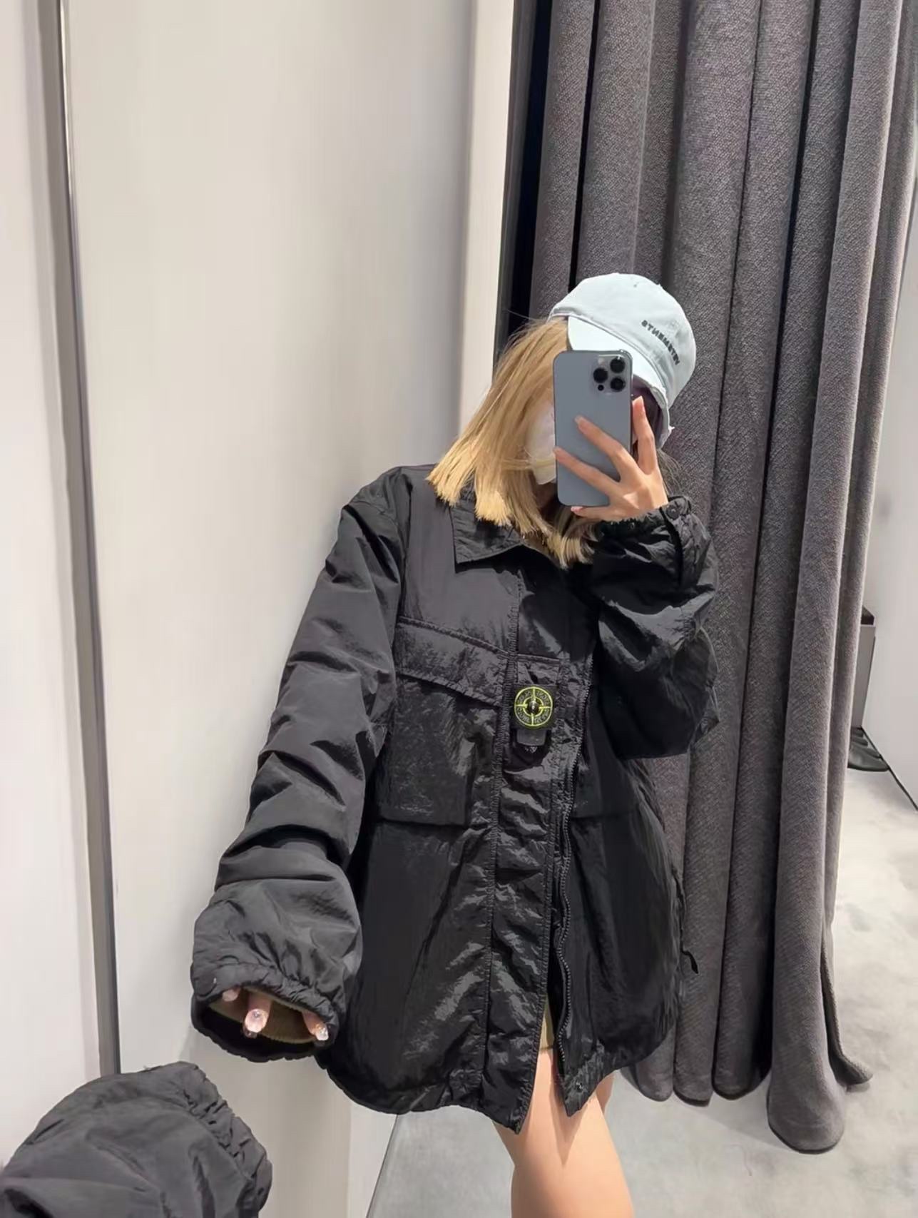 Stone 1sland Single-breasted cotton jacket