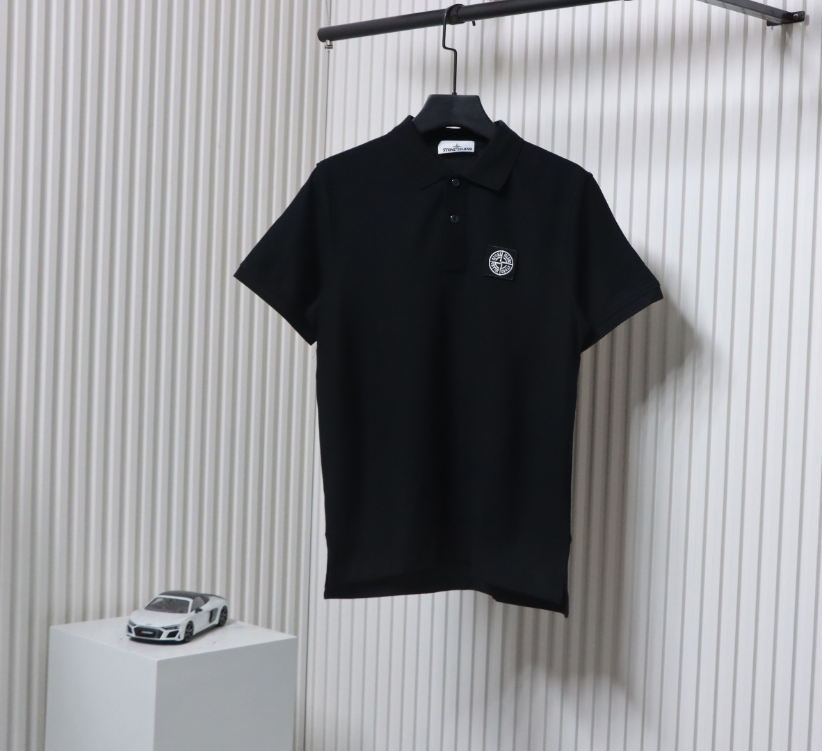t0ne Island Stone Island Junior Diagonal Fleece Polo T-shirt