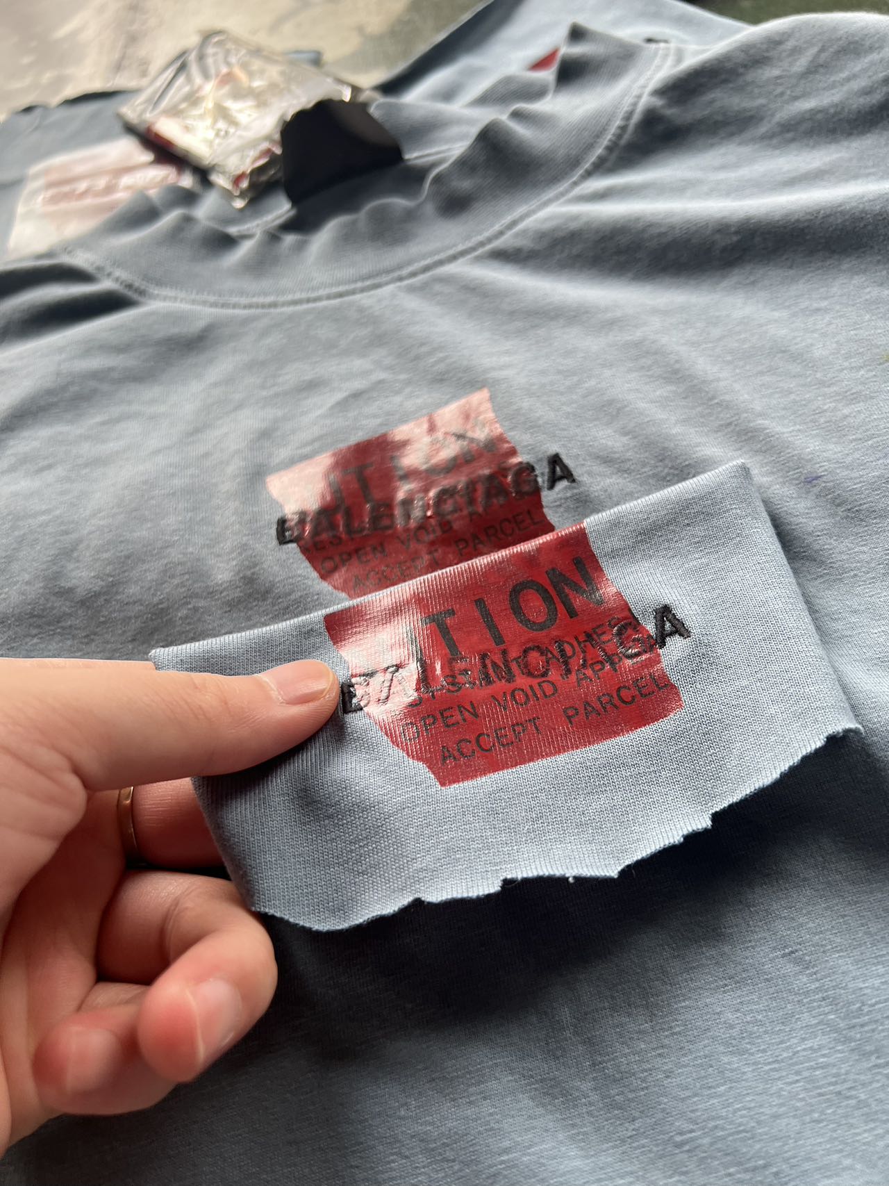 Balanciag@ Embroidery Adhesive Tee